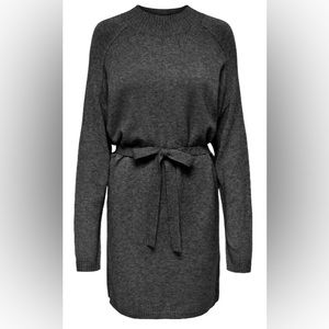 New with tags: Dynamite charcoal grey sweater dress with tie belted waist